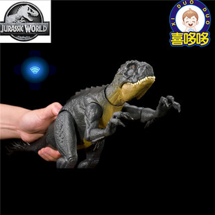 新款美泰侏罗纪世界3声效可动毒蝎霸王龙食肉恐龙男孩玩具