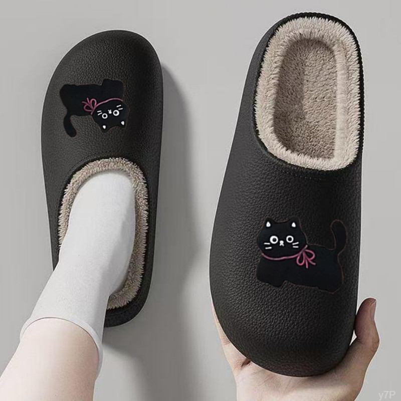 棉拖情侣防水防滑厚底加绒加厚冬季新款居家保暖外穿爆款棉拖鞋女