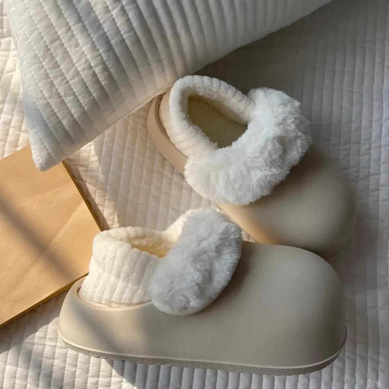 棉拖鞋2025冬季可拆卸新款女士居家室内保暖棉鞋防滑外穿厚底防水