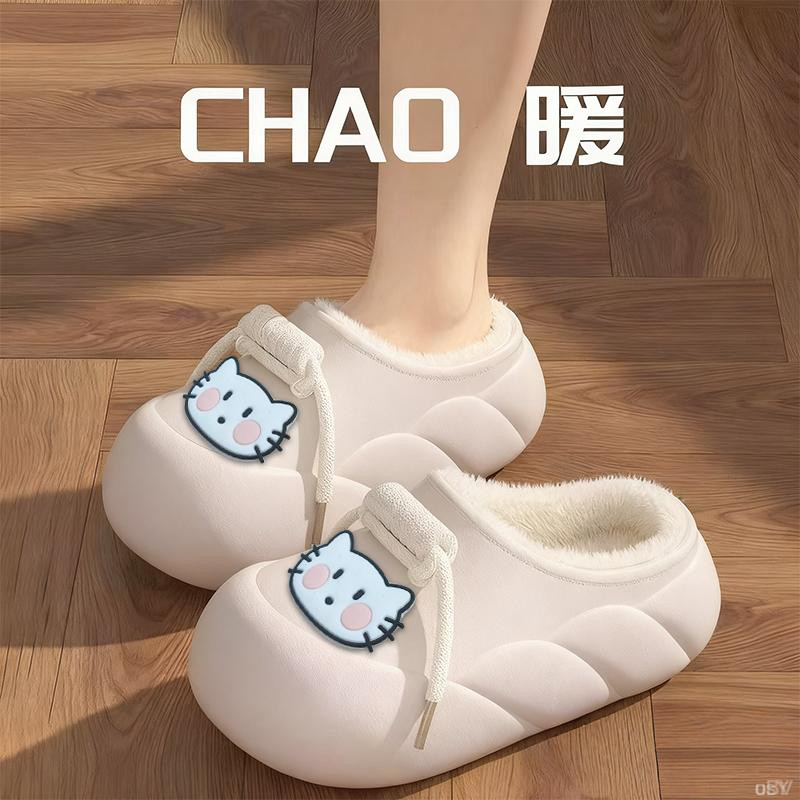 可爱棉拖鞋女款2025新款室内家居舒适卡通萌宠秋冬季外穿保暖棉拖