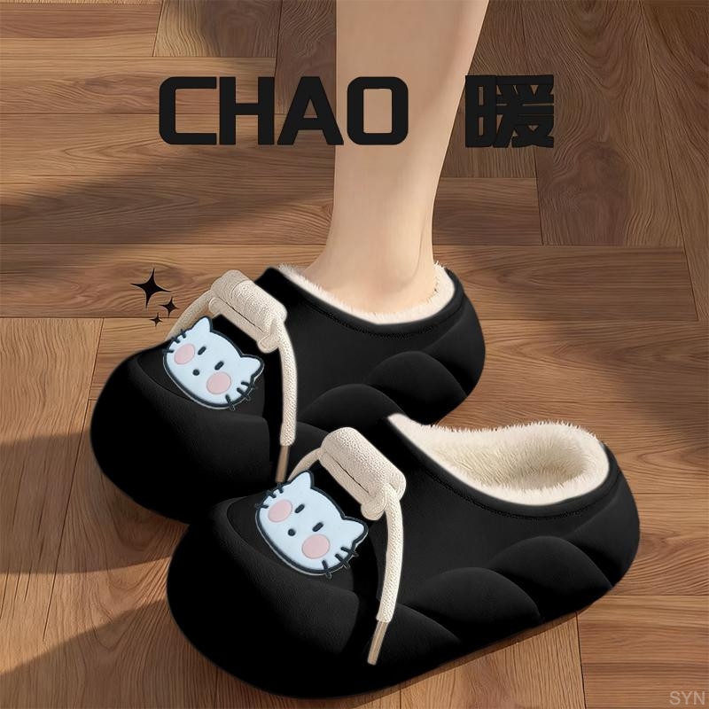 无敌可爱保暖棉拖鞋女款2025新款室内家居舒适防冻棉拖秋冬季外穿