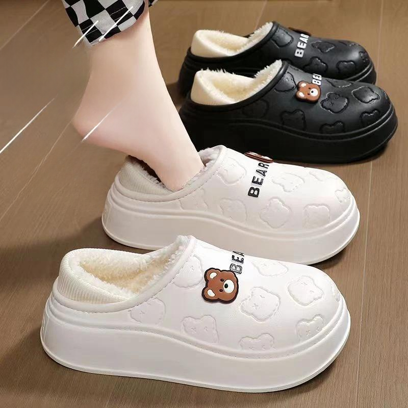 包跟棉拖鞋女士秋冬季家居室内2025新款防滑防水保暖加绒月子棉鞋