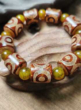 三眼天珠天然玛瑙民族风