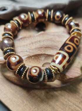 招财西藏真品天然佛珠亮老玛瑙