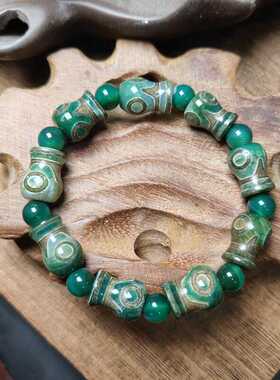 九转喜合虎牙一线手串天然玛瑙