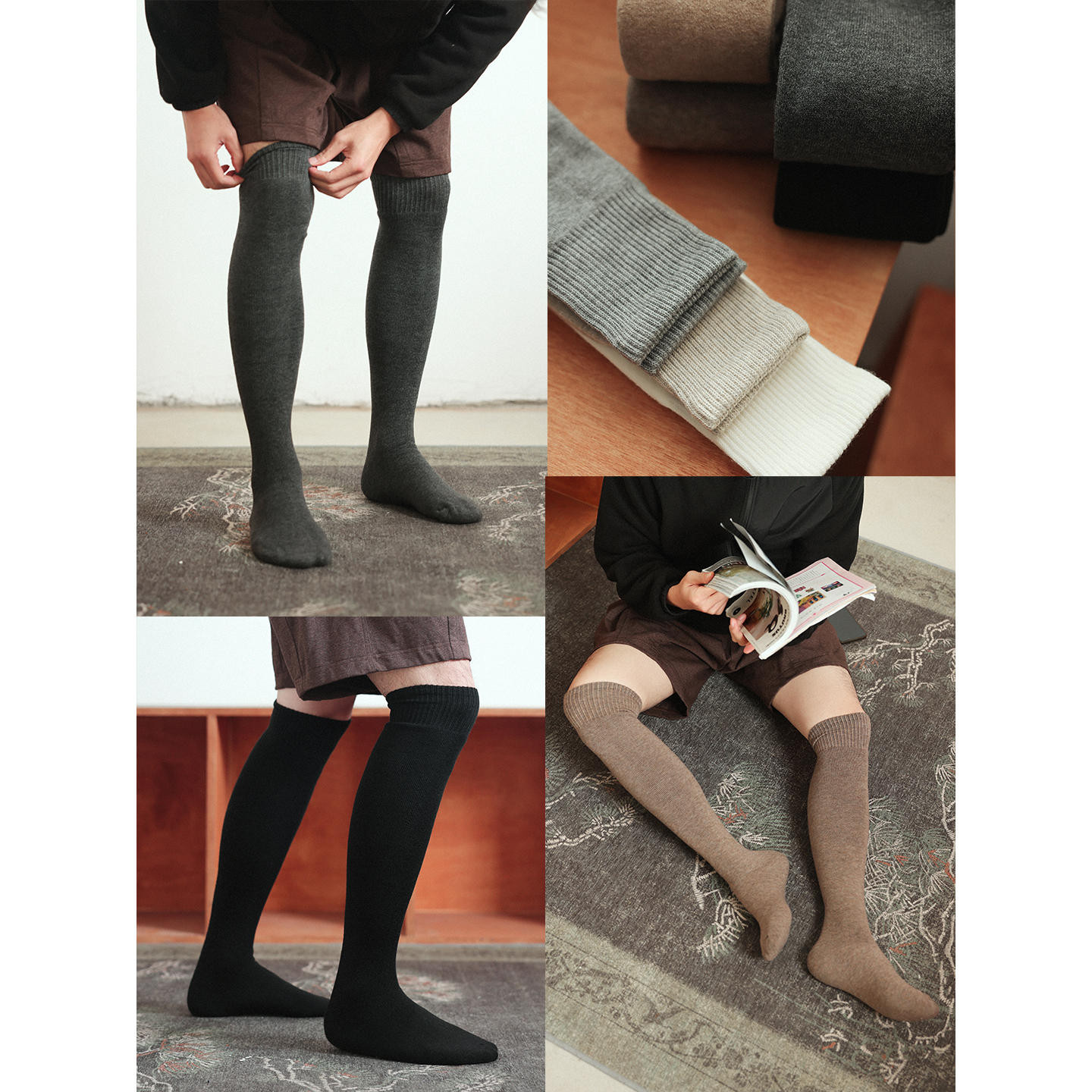 长筒袜防风保暖弹力男女多色