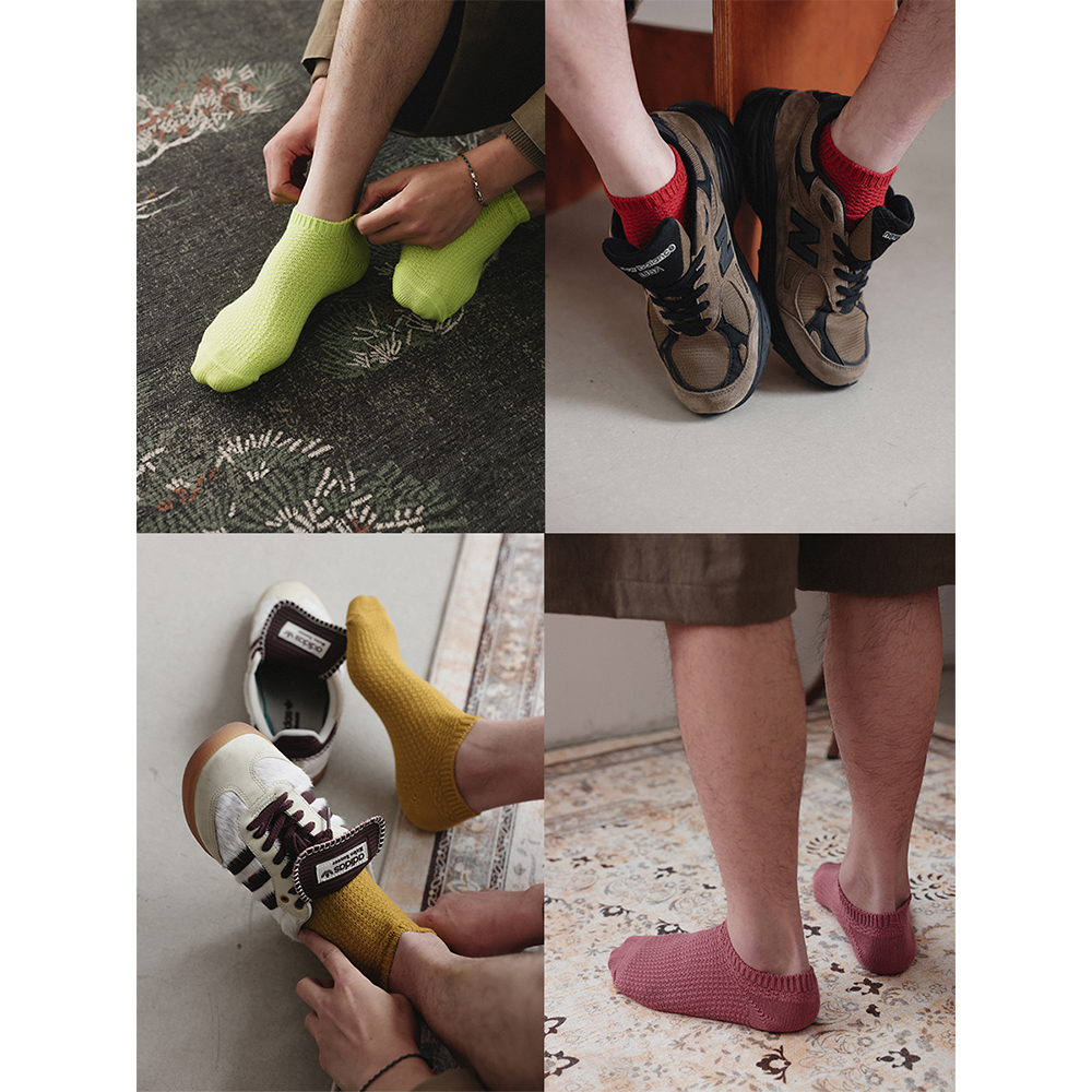 NOEARS多色短袜子男女情侣款