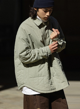 NOEARS两面穿日系cityboy加厚加棉衬衫式棉服外套秋冬翻领夹克ins