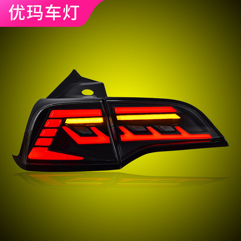 专用于特斯拉model3尾灯总成Model Y改装魔星动态扫描LED流水尾灯_虎窝淘