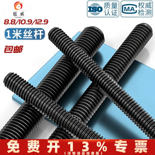 8.8/10.9/12.9级高强度丝杆全螺纹牙条DIN975通杆全牙螺杆M6-M48