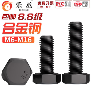 8.8级高强度外六角螺丝螺栓加长螺丝钉M3M4M5M6M8M10M12M16M20M24