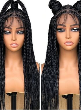 Full Long Knotless Classic Box Braid Synthetic Lace Wig
