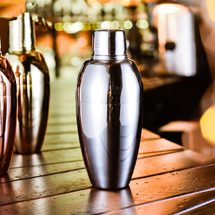 台湾BIRDY调酒器 日式摇酒壶 三段式调酒器 奶茶调酒器雪克壶 银