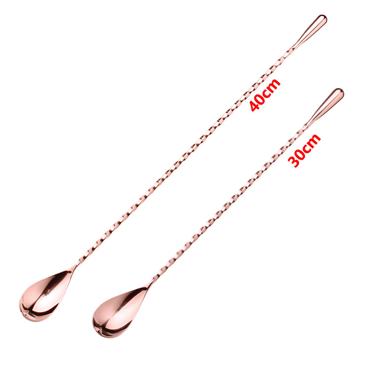 金色吧勺进口吧勺 调酒勺 细螺纹吧勺 搅拌勺分层勺粉色勺吧勺