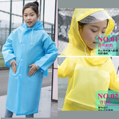 儿童雨衣带书包位女童徒步小孩小学生大童防水背包雨披初中生男童