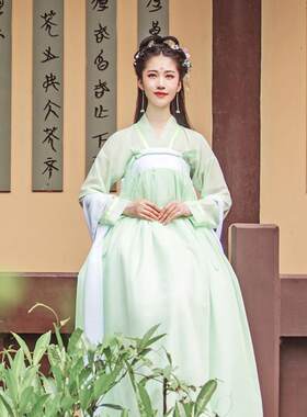 古装汉服女广袖流仙裙齐胸襦裙超仙古典舞蹈演出服中国风汉元素夏