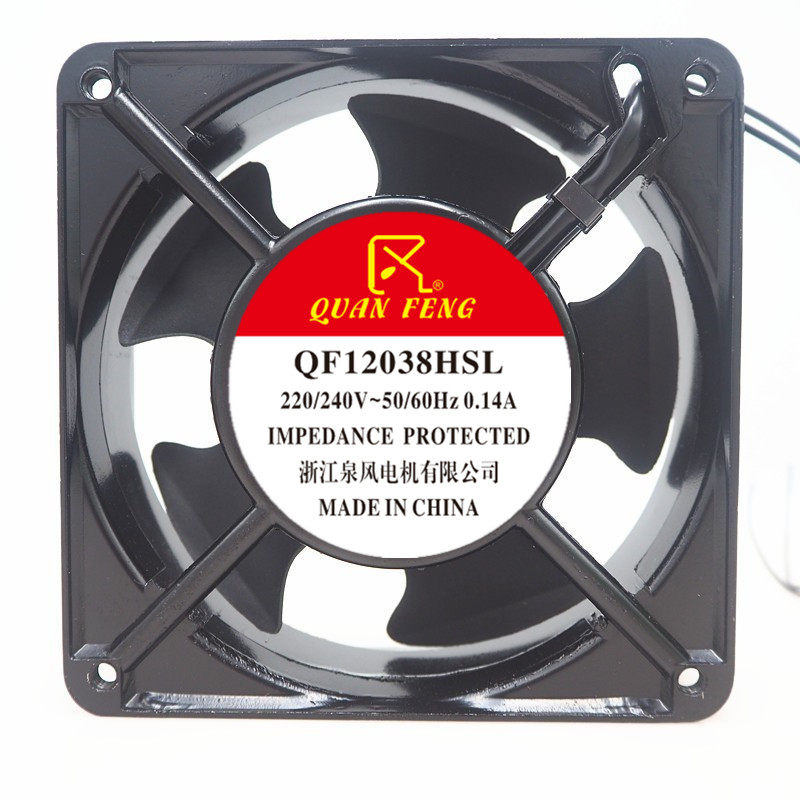 浙江泉风电机QF12038HSL HBL 220V工业轴流风机 12cm机箱散热风扇