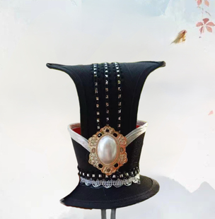 春秋战国发冠孔子孟子荀子庄子老子头饰束发冠表演汉服帽子男头饰