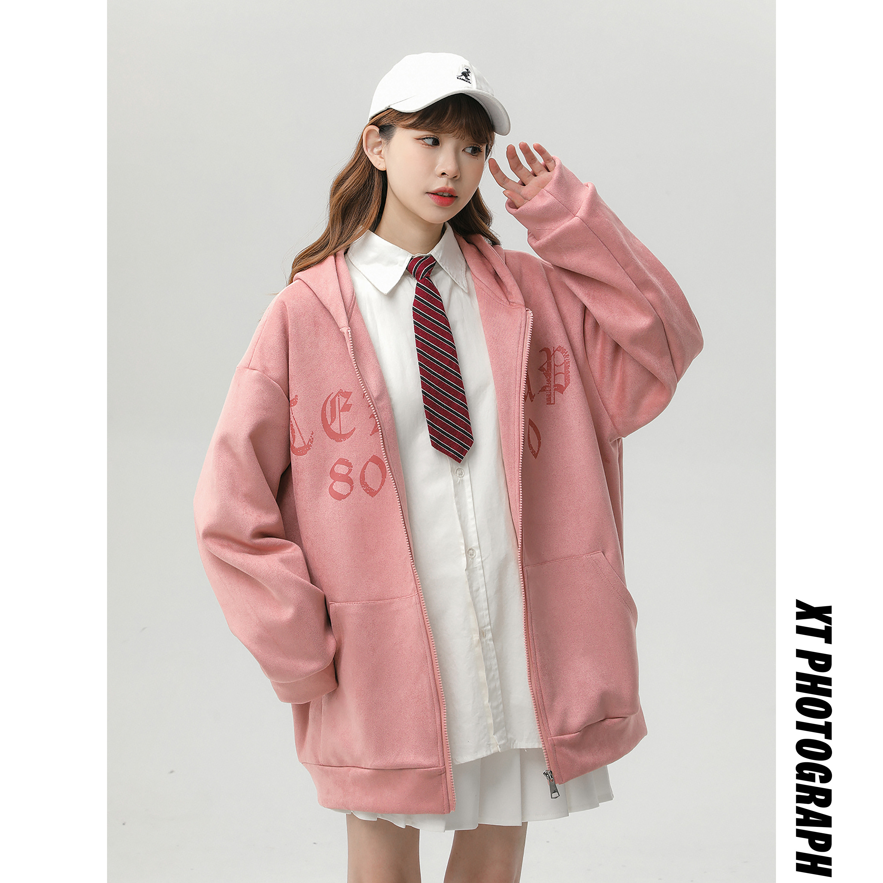 2022秋季新款麂皮绒开衫卫衣男女同款227-6-1051,男装卫衣,星座227