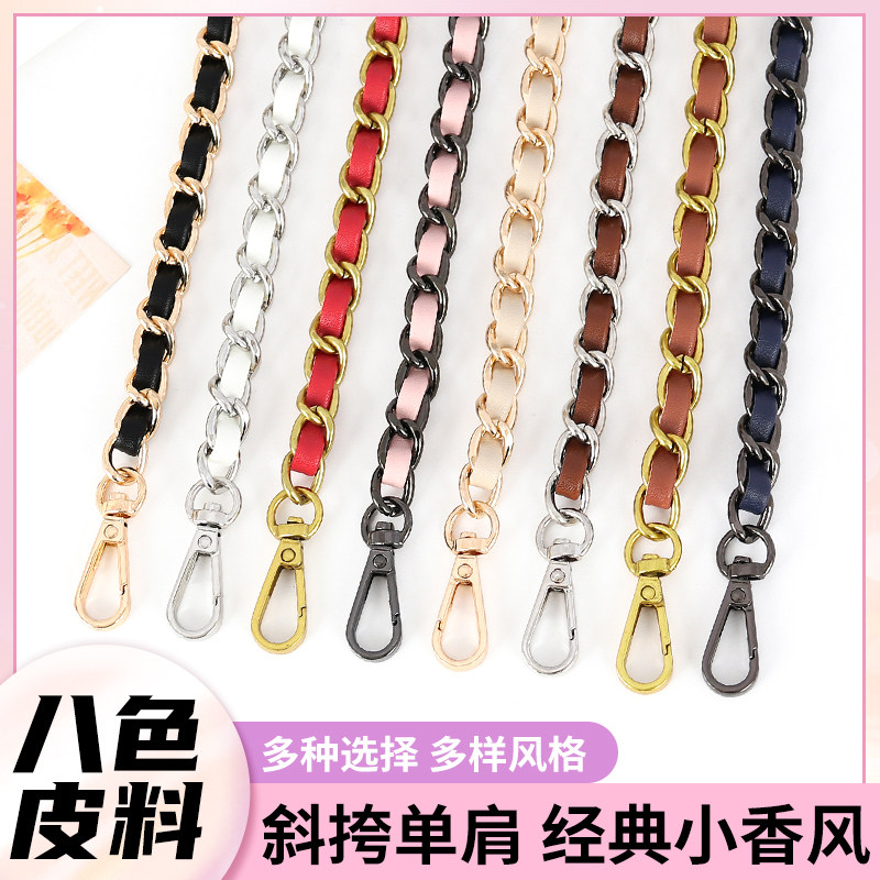 小香风链条单买斜挎高档真皮包带图片