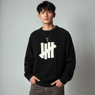 毛衣男女情侣款 明星同款 大LOGO图案加厚外套 UND秋冬季 HIAUTO