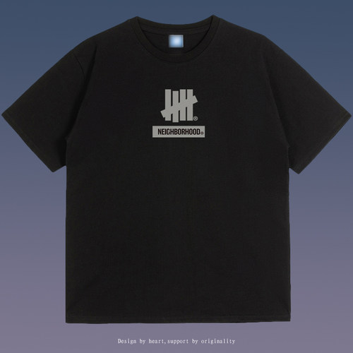 五道杠短袖男女同款宽松T恤