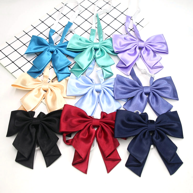 超大闪亮基础纯色领结日系校供感学生jk制服成人蝴蝶结搭配小物