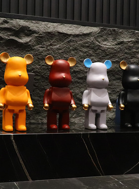 暴力熊大摆件网红奶茶店客厅装饰