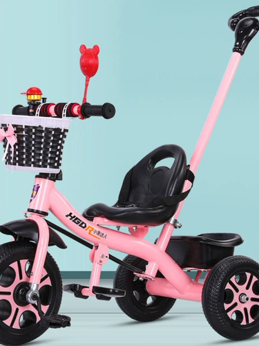 Импортный детский трехколесный велосипед, детская коляска подходит для мужчин и женщин для девочек, 1-5-8 лет