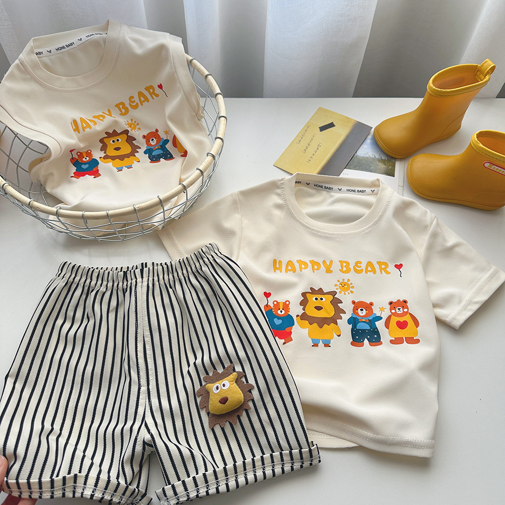 儿童夏季两件套男童女童衣服薄款