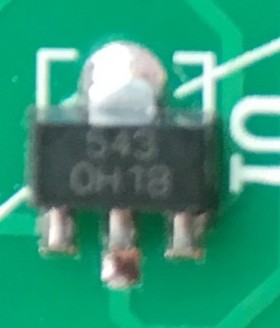 单极性霍尔传感器 AH543 贴片开关关式霍尔元件 SOT-89 全新