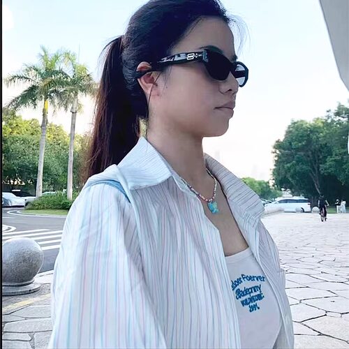 甜美上衣时尚洋气自拍短袖衬衫