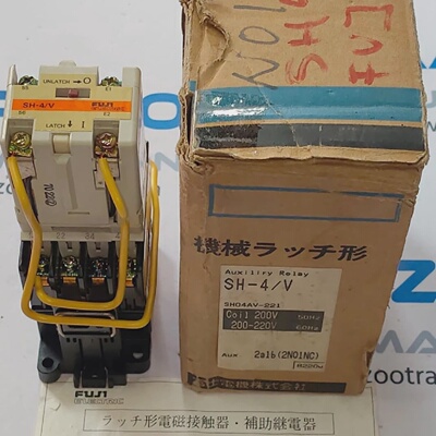 NEW SH4 FUJI ELECTRIC SH4V 200V CONTACTOR WITH AUXILARY RELA