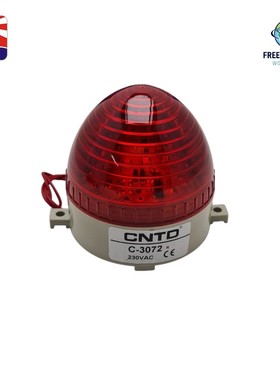 CNTD Red Strobe Warning Light Led 230 Volts AC 85x75 Red Typ