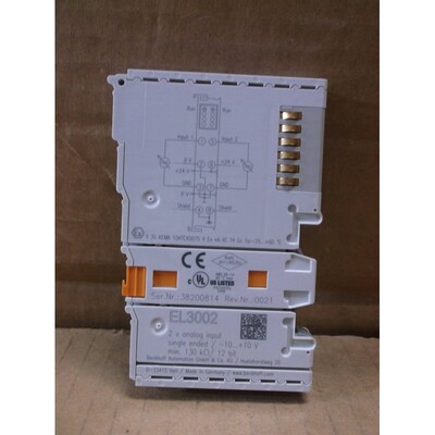 EL3002 Beckhoff Neu Plc Scheibe I/O Ethercat 2 Kanal Analog