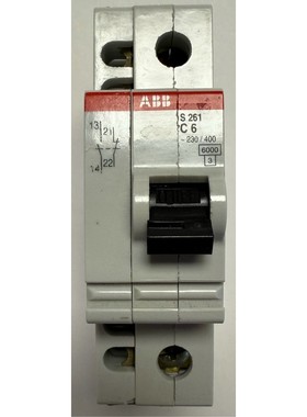 ABB Sicherungsautomat 1-polig / 6A / ~230/400V / S261-C6