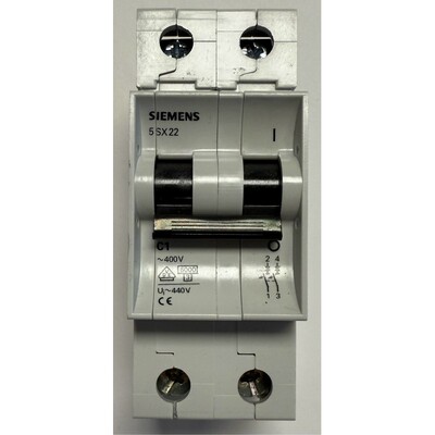 Siemens Leitungsschutzschalter / 2-polig / 400V AC / 5SX22 C