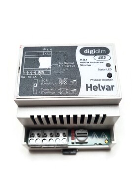 Helvar Digidim 452 Universal 1000w Dimmer. Dali, DIN. Made i