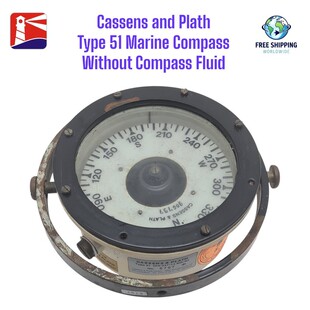 Cassens & Plath 51 型海洋救生艇指南针。 (不含罗盘液)。