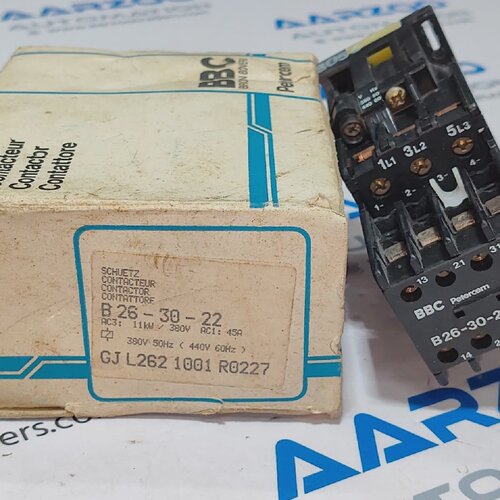BBC Petercem B 263022 3 Ple 45AMP Contacteur Puissance Bobin