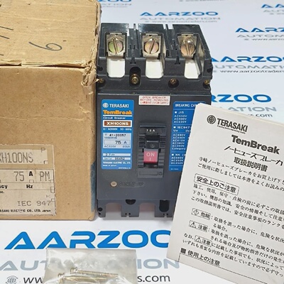 Interruptor De Circuito Terasaki XH100NS De 3 Polos 75 Amp N