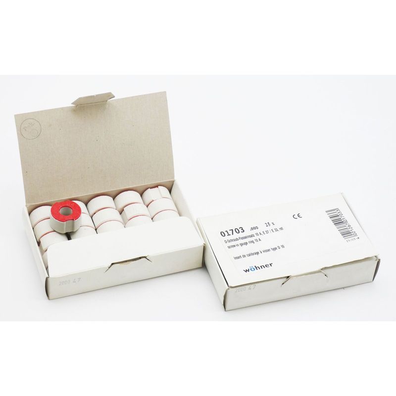 50x W?hner 01703 01703.000 10A E27 / E33 rot D-Schraub-Passe