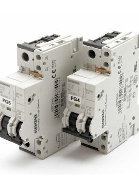2x Siemens 5SY41 MCB B6 Leitungsschutzschalter + 5ST3010 AS