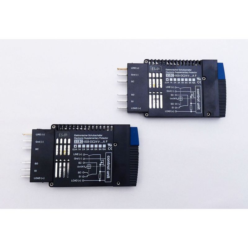 2 x E-T-A ESS20-003-DC24V-0,5A F Schutzschalter -used-