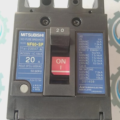 Neu Mitsubishi No Sicherung Schalter NF60SP 20A 600V 3P