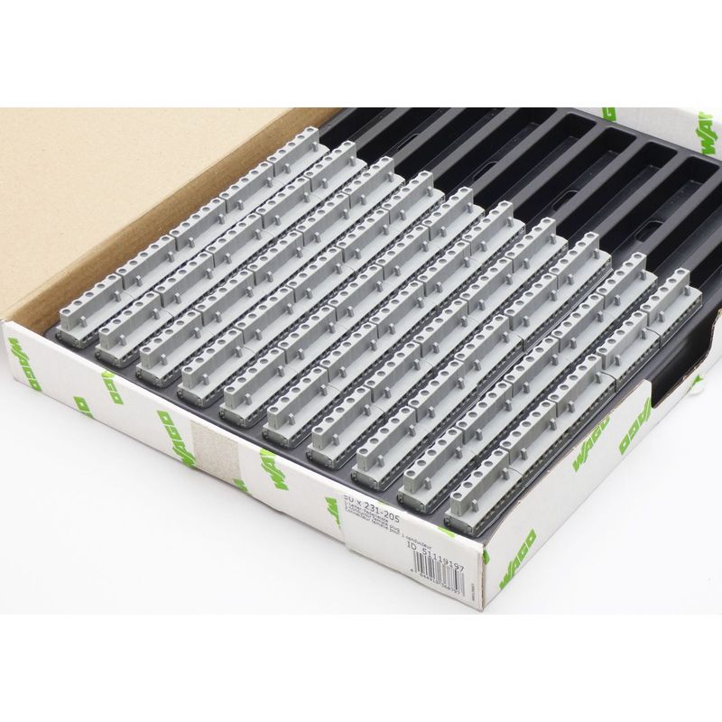 50x WAGO 231-205 231205 51119197 1-Leiter-Federleiste -unuse
