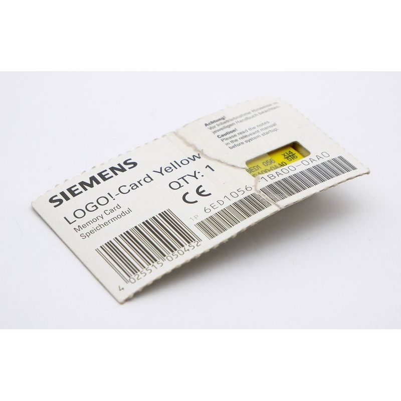 Siemens LOGO!-Card Yellow 6ED1056-1BA00-0AA0 E: 03 Memory Ca