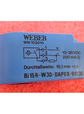 WEBER WN 103010 PROXIMITY SWITCH 10-30VDC 200mA BI15R-W30-DA