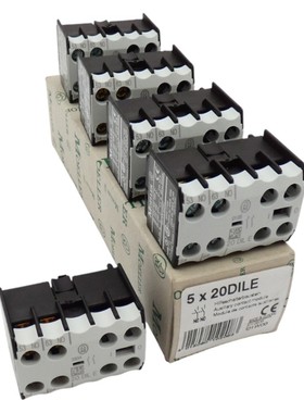 5x Moeller 20DILE 20 DIL E 10208 Hilfsschalterbaustein -unus