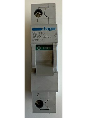 Hager Ausschalter / 250V AC / 16A / SB 116 16AX